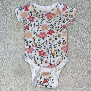 Gerber Organics Floral Print Onesie/Bodysuit (Preemie)